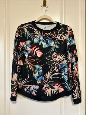 🌊☀️New!!! 🌺🌊Hurley UPF50+ Tropical Floral Long-Sleeve Swim Rash Guard 🌸🌊